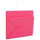 Хартиени торбички с дръжки - 250 бр., розови, 32x22x28 см, крафт хартия