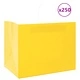 Хартиени торбички с дръжки - 250 бр., жълти, 32x22x24 см, крафт хартия