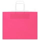Хартиени торбички от крафт хартия с дръжки - 250 бр., розови, 32x22x24 см