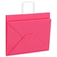 Хартиени торбички от крафт хартия с дръжки - 250 бр., розови, 32x22x24 см