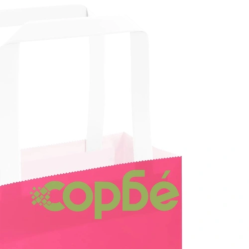 Хартиени торбички 250 бр с дръжки розови 45x17x48 см, крафт хартия 120 г/м² ➤ топ цена ➤ sorbe.bg