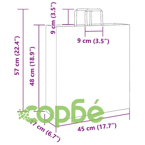 Хартиени торбички 250 бр с дръжки розови 45x17x48 см, крафт хартия 120 г/м² ➤ топ цена ➤ sorbe.bg