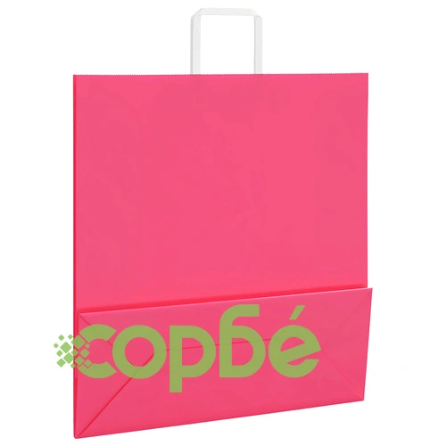 Хартиени торбички 250 бр с дръжки розови 45x17x48 см, крафт хартия 120 г/м² ➤ топ цена ➤ sorbe.bg