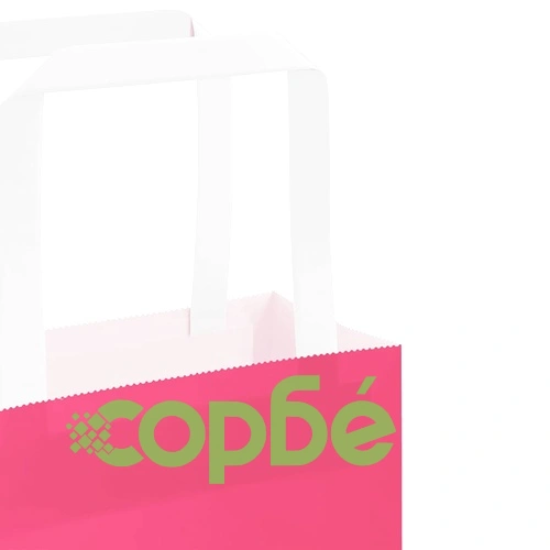 Хартиени торбички с дръжки - 250 бр., розови, 54x15x49 см, крафт хартия ➤ топ цена ➤ sorbe.bg