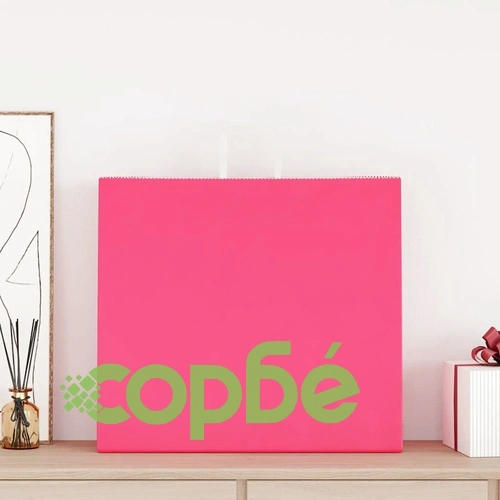 Хартиени торбички с дръжки - 250 бр., розови, 54x15x49 см, крафт хартия ➤ топ цена ➤ sorbe.bg