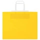 Хартиени торбички с дръжки - 250 бр., жълти, 32x22x24 см, крафт хартия