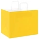 Хартиени торбички с дръжки - 250 бр., жълти, 32x22x24 см, крафт хартия