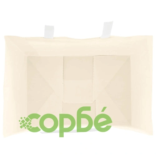 Хартиени торбички с дръжки - 250 бр., жълти, 32x22x24 см, крафт хартия ➤ топ цена ➤ sorbe.bg