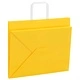 Хартиени торбички с дръжки - 250 бр., жълти, 32x22x24 см, крафт хартия