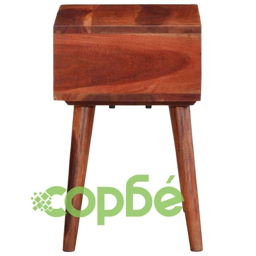 Странична маса от масивна акация 45x30x45 cm с чекмедже ➤ топ цена ➤ sorbe.bg