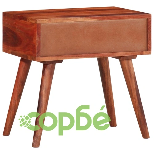 Странична маса от масивна акация 45x30x45 cm с чекмедже ➤ топ цена ➤ sorbe.bg