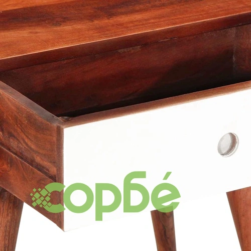 Странична маса от масивна акация 45x30x45 cm с чекмедже ➤ топ цена ➤ sorbe.bg