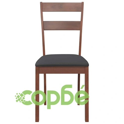 Трапезни столове от масивно каучуково дърво с възглавници, 2 бр., кафяви ➤ топ цена ➤ sorbe.bg