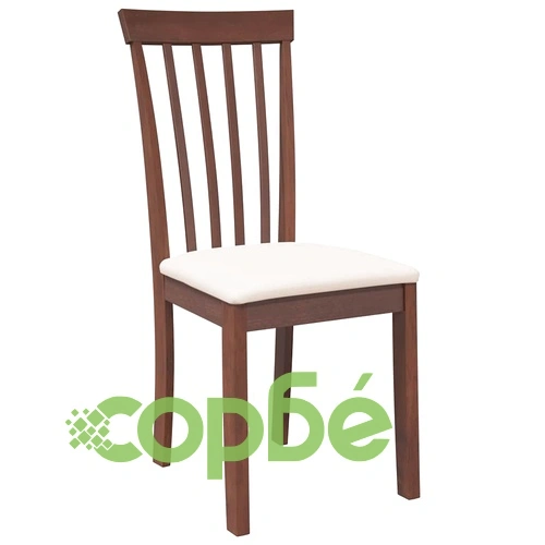 Трапезни столове от масивно каучуково дърво с възглавници, 2 броя, кафяви ➤ топ цена ➤ sorbe.bg