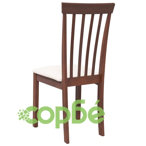 Трапезни столове от масивно каучуково дърво с възглавници, 2 броя, кафяви ➤ топ цена ➤ sorbe.bg