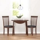 Трапезни столове от масивно каучуково дърво с възглавници, комплект 2 бр., кафяви