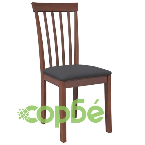 Трапезни столове от масивно каучуково дърво с възглавници, комплект 2 бр., кафяви ➤ топ цена ➤ sorbe.bg