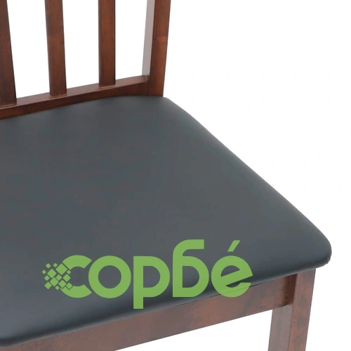 Трапезни столове от масивно каучуково дърво с възглавници, комплект 2 бр., кафяви ➤ топ цена ➤ sorbe.bg