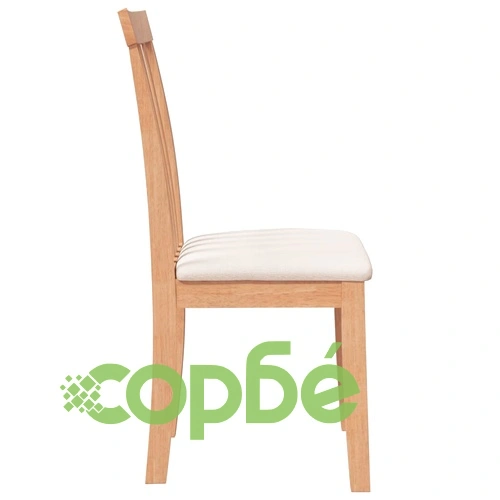 Трапезни столове от масивно каучуково дърво с възглавници, комплект 2 бр ➤ топ цена ➤ sorbe.bg