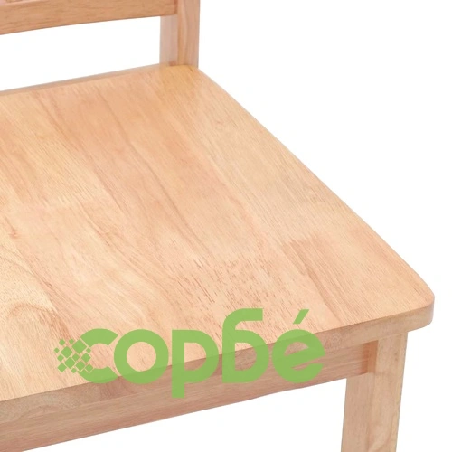 Комплект 2 броя трапезни столове от масивно каучуково дърво - естествен цвят ➤ топ цена ➤ sorbe.bg