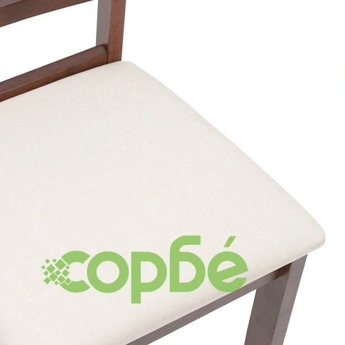 Трапезни столове с възглавници от масивно каучуково дърво - 2 бр., кафяви ➤ топ цена ➤ sorbe.bg