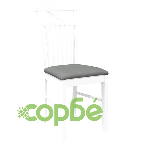 Трапезни столове с възглавници 2 бр от масивно каучуково дърво в бяло ➤ топ цена ➤ sorbe.bg