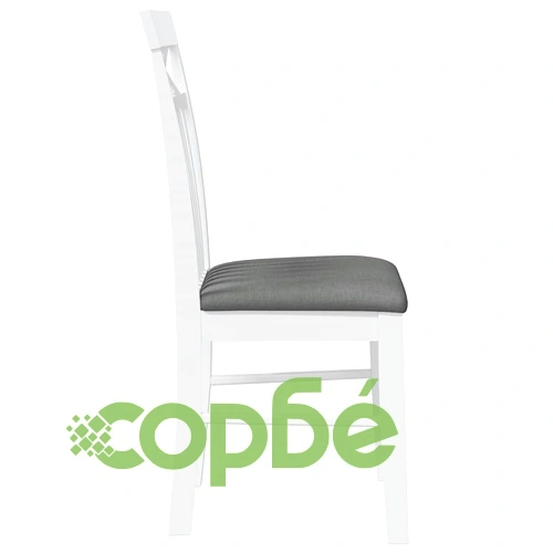 Трапезни столове с възглавници 2 бр от масивно каучуково дърво в бяло ➤ топ цена ➤ sorbe.bg