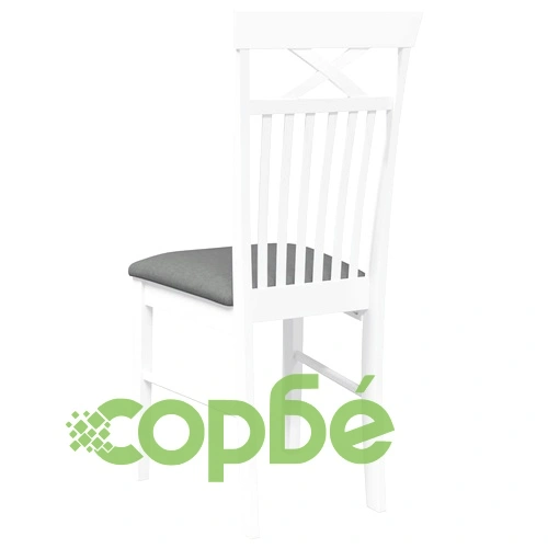 Трапезни столове с възглавници 2 бр от масивно каучуково дърво в бяло ➤ топ цена ➤ sorbe.bg