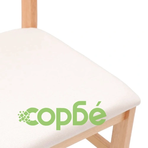 Трапезни столове с възглавници 2 бр от масивно каучуково дърво ➤ топ цена ➤ sorbe.bg