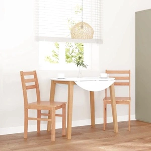 Комплект 2 трапезни стола от масивна каучукова дървесина 40,5x49x84,5 см