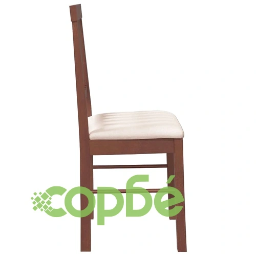 Трапезни столове с възглавници от масивно каучуково дърво - 2 бр, кафяв цвят ➤ топ цена ➤ sorbe.bg