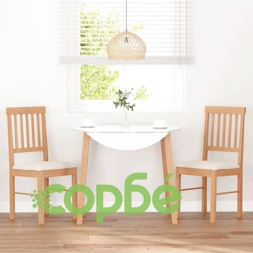 Трапезни столове с възглавници от масивно каучуково дърво, комплект 2 броя ➤ топ цена ➤ sorbe.bg