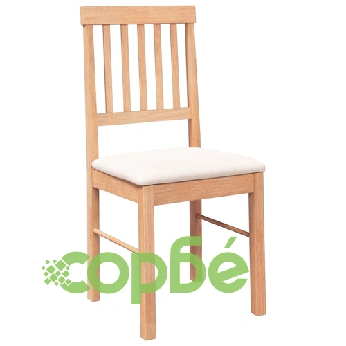 Трапезни столове с възглавници от масивно каучуково дърво, комплект 2 броя ➤ топ цена ➤ sorbe.bg