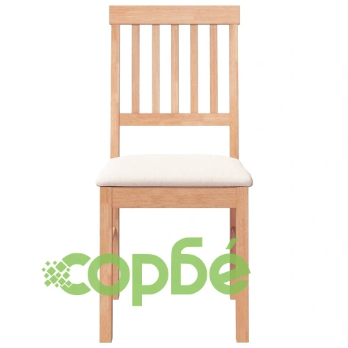 Трапезни столове с възглавници от масивно каучуково дърво, комплект 2 броя ➤ топ цена ➤ sorbe.bg