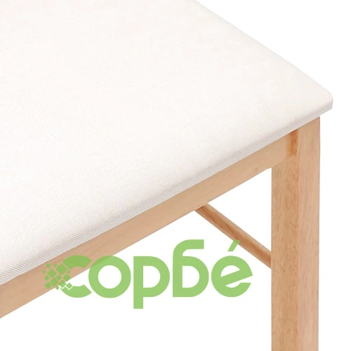 Трапезни столове с възглавници от масивно каучуково дърво, комплект 2 броя ➤ топ цена ➤ sorbe.bg