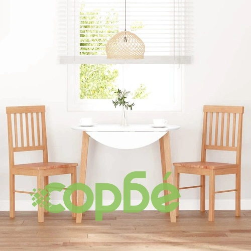 Трапезни столове от масивно каучуково дърво - комплект 2 броя ➤ топ цена ➤ sorbe.bg