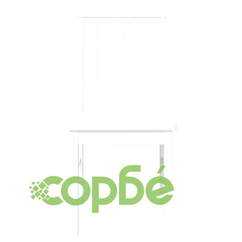 Трапезни столове от масивно каучуково дърво - 2 бр. в бяло ➤ топ цена ➤ sorbe.bg