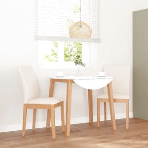 Трапезни столове с възглавници, 2 бр., масивна каучукова дървесина, 48,5 x 49 x 90 см