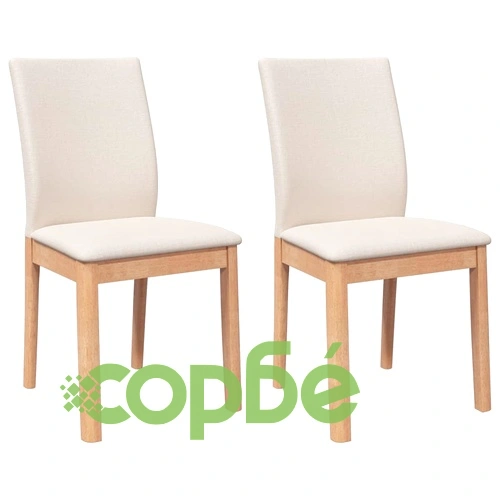 Трапезни столове с възглавници, 2 бр., масивна каучукова дървесина, 48,5 x 49 x 90 см ➤ топ цена ➤ sorbe.bg