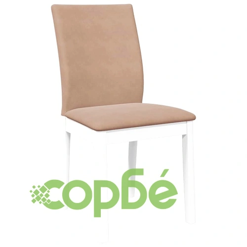 Трапезни столове с възглавници, 2 бр., бяла масивна каучукова дървесина ➤ топ цена ➤ sorbe.bg