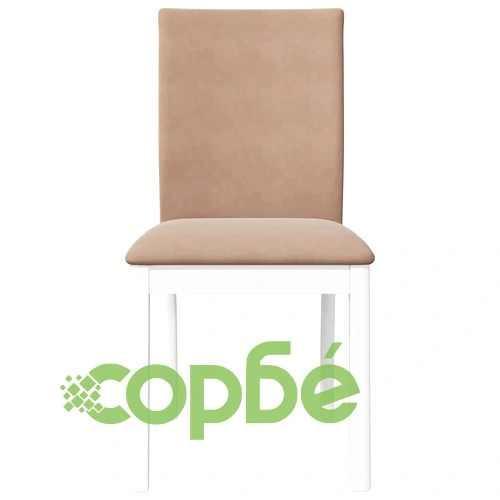 Трапезни столове с възглавници, 2 бр., бяла масивна каучукова дървесина ➤ топ цена ➤ sorbe.bg