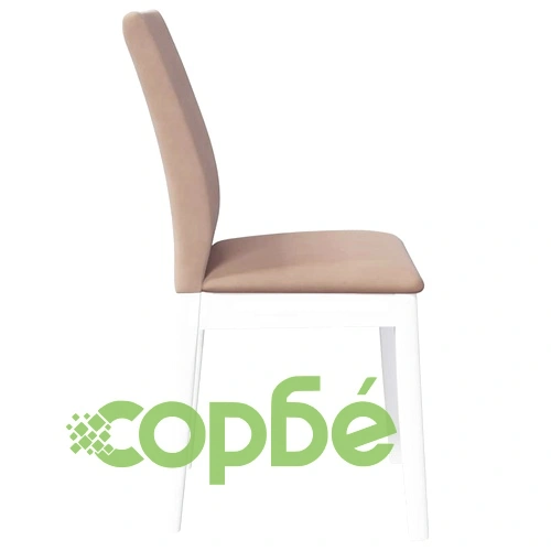 Трапезни столове с възглавници, 2 бр., бяла масивна каучукова дървесина ➤ топ цена ➤ sorbe.bg