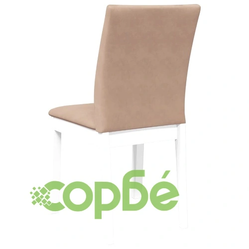 Трапезни столове с възглавници, 2 бр., бяла масивна каучукова дървесина ➤ топ цена ➤ sorbe.bg