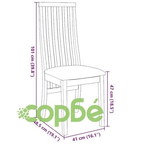 Комплект от 2 Трапезни Стола с Възглавници от Масивно Каучуково Дърво - Кафяв ➤ топ цена ➤ sorbe.bg