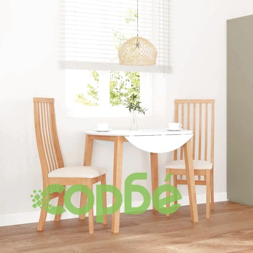 Елегантни трапезни столове с възглавници, 2 броя, изработени от масивна каучукова дървесина ➤ топ цена ➤ sorbe.bg