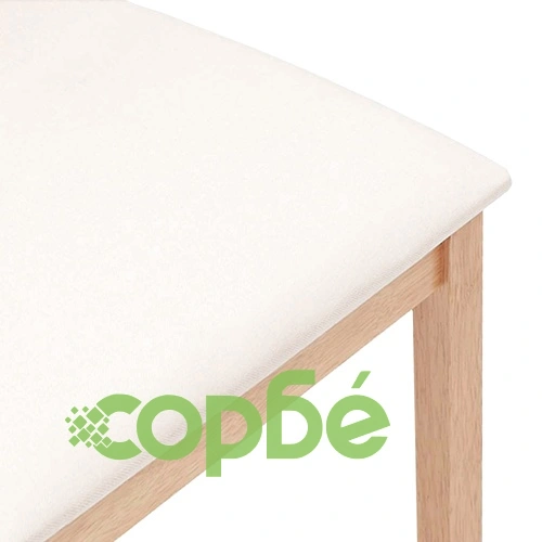 Елегантни трапезни столове с възглавници, 2 броя, изработени от масивна каучукова дървесина ➤ топ цена ➤ sorbe.bg