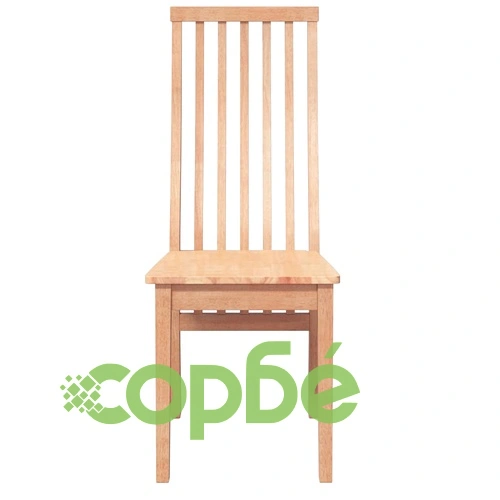 Трапезни столове от масивно каучуково дърво - комплект от 2 броя ➤ топ цена ➤ sorbe.bg