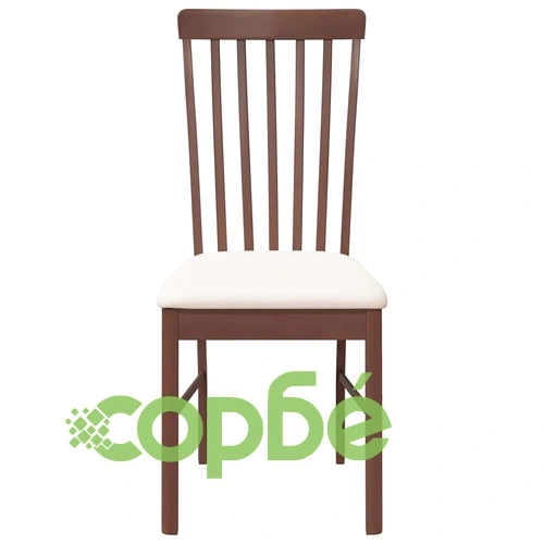 Трапезни столове с възглавници 2бр Кафяв масивна дървесина гума ➤ топ цена ➤ sorbe.bg