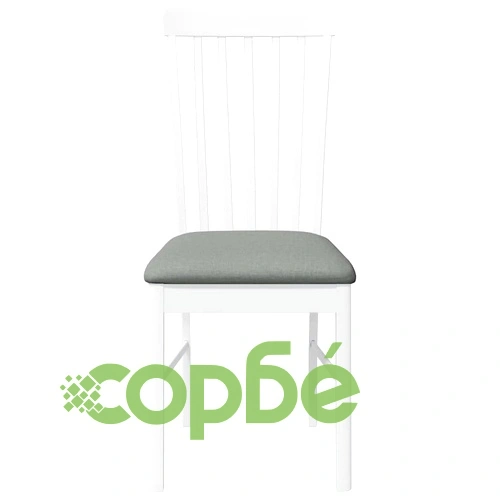 Трапезни столове с възглавници от масивно каучуково дърво - 2 бр., бели ➤ топ цена ➤ sorbe.bg