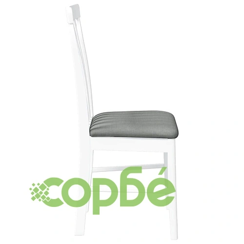 Трапезни столове с възглавници от масивно каучуково дърво - 2 бр., бели ➤ топ цена ➤ sorbe.bg